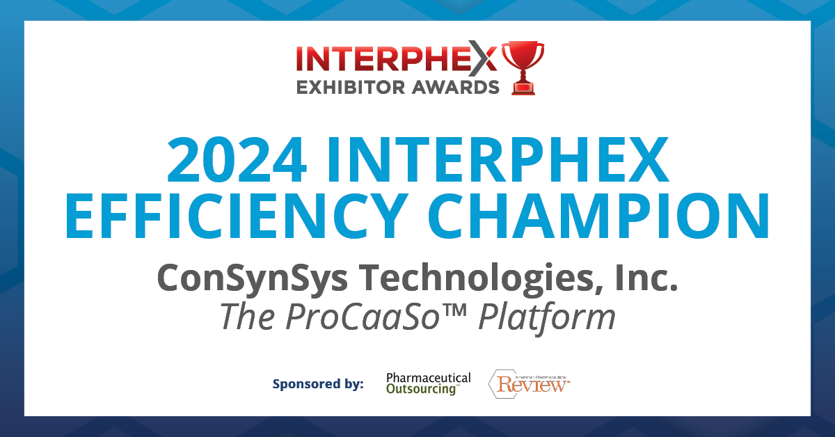ConSynSys Technologies Recognized with "Efficiency Champion" Award at Interphex 2024